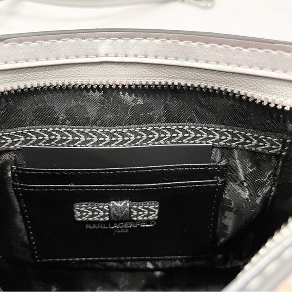 karl lagerfeld silver crossbody bag NWT - Picture 5 of 12